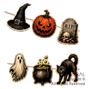HALLOWEEN BANDERIN CRIATURAS DE TERROR